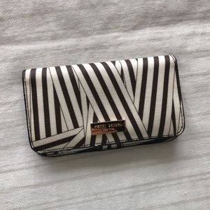 Henri Bendel disturbed stripe small wallet